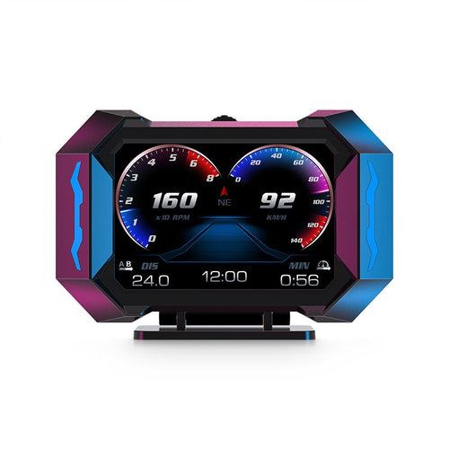 Vehicle HUD Screen Digital Code Gauge Velocity Multi-feature Panel