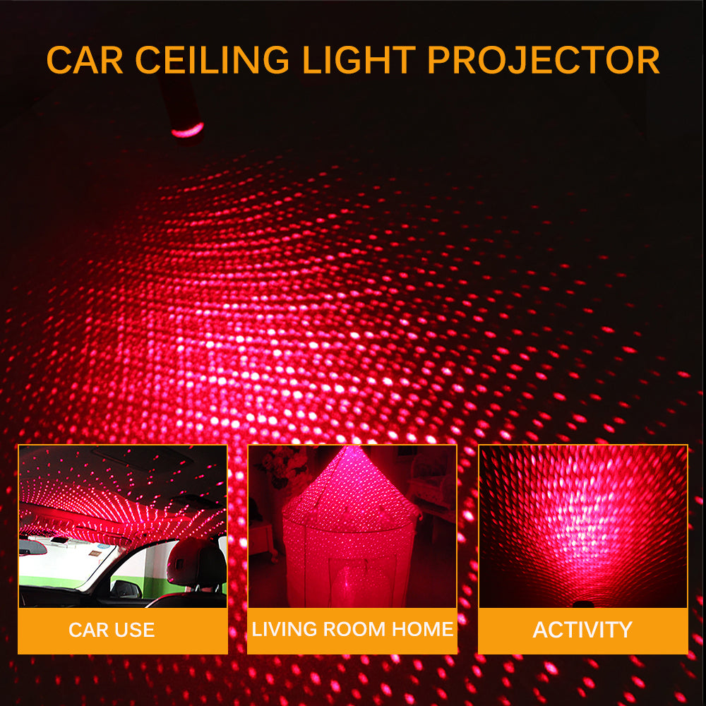 Mini LED Car Roof Star Night Lights Projector Pink