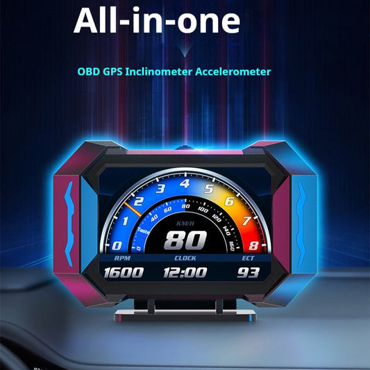 Vehicle HUD Screen Digital Code Gauge Velocity Multi-feature Panel