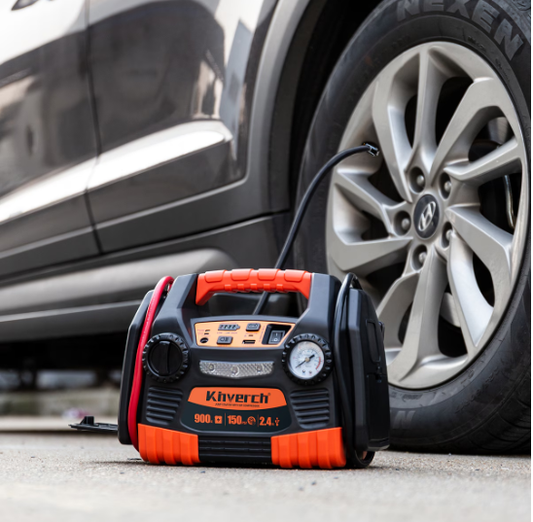 900 Max Power Auto Jump Starter With Tire Inflator 150 PSI